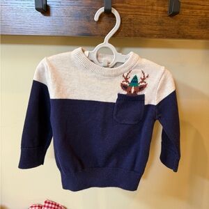 Cat & Jack Baby Boys Reindeer Sweater Size 12 Months